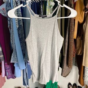 Gray Ribber Racerback Top | Size : S